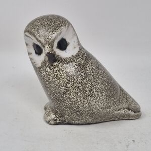 Speckled Pigeon Forge Pottery Owl Figurine